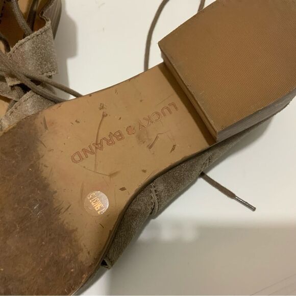Lucky Brand shoes Tazu Lace Up Sandals leather size 7.5 - Picture 6 of 10